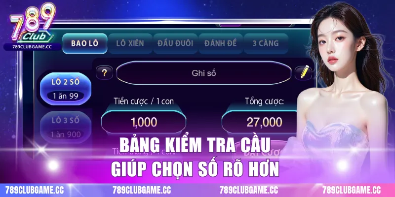 Bảng kiểm tra cầu giúp chọn số rõ hơn
